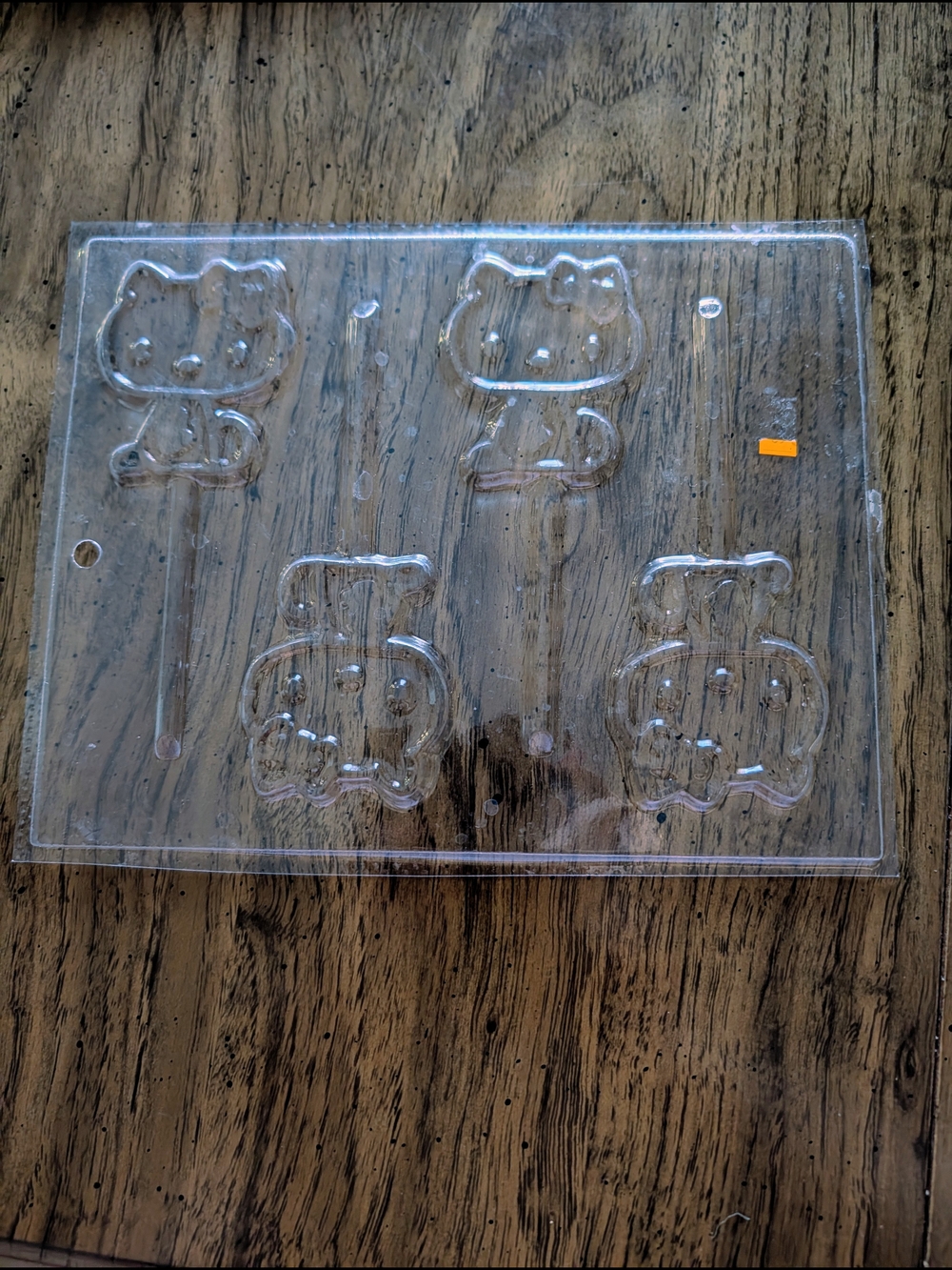Clear Hello Kitty Silicone Lollipop Candy Mold
